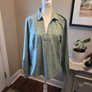 Green Long Sleeve Blouse